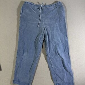 VTG Wek Sweatpants Unisex Size XL Blue Lounge Athletic Jogger Pants Made In USA